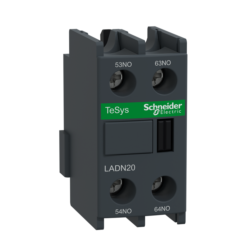 LADN20 | Auxiliary contact block, TeSys Deca, 2NO, front mounting ...