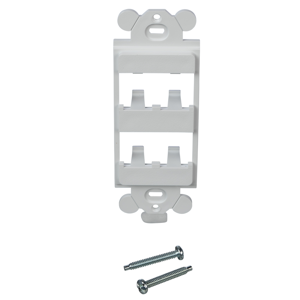 CFG4WH | Mini Com rectangular adapter, 4 port, White | Tradelco